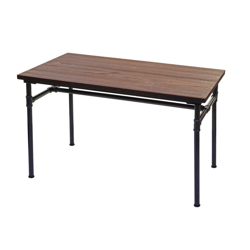 Table pour salle à manger bar, gastronomie, bois d'orme, standards MVG, noir-marron 120x70 cm