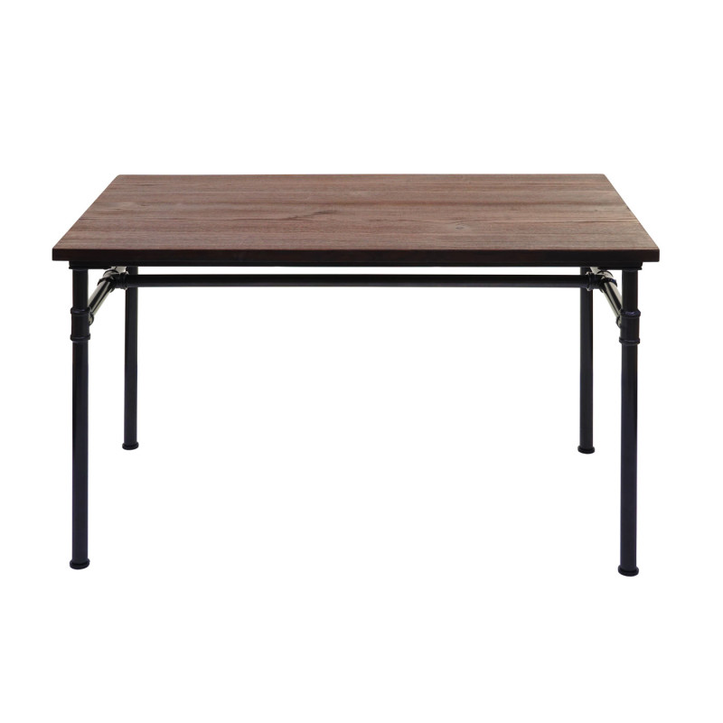 Table pour salle à manger bar, gastronomie, bois d'orme, standards MVG, noir-marron 120x70 cm