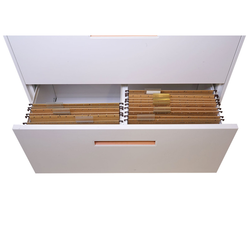 Armoire à dossiers suspendus armoire à dossiers armoire de burea A4 verrouillable - 103x76x46cm blanc