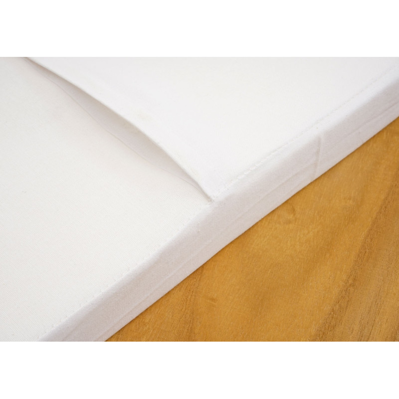 Banc avec compartiments de rangement banc rembourré, 49x95x35cm, blanc-brun