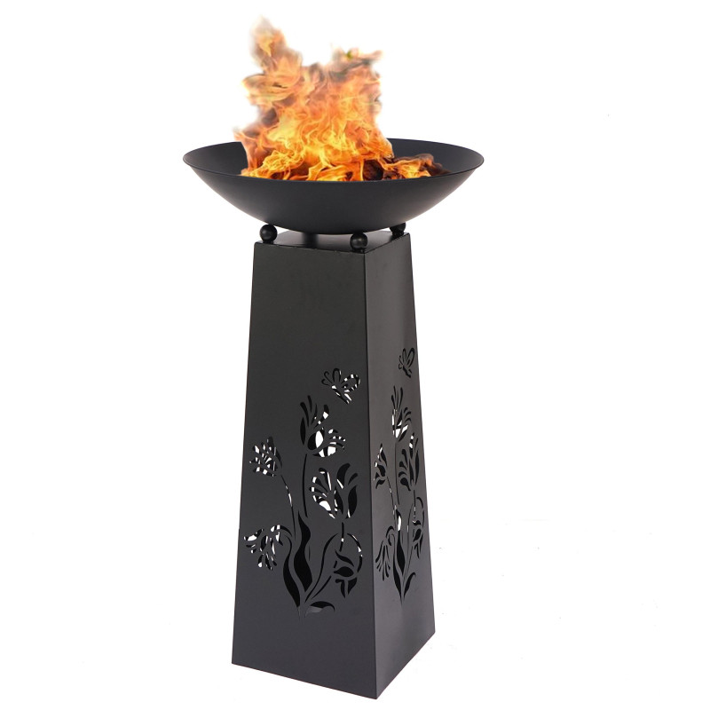 Colonne de feu four de jardin, brasero, 107x58x58 cm - anthracite