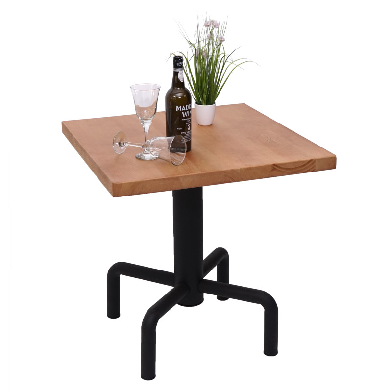 Table de bistrot table de bar, qualité gastronomique industrielle 73x70x70cm - couleur naturelle