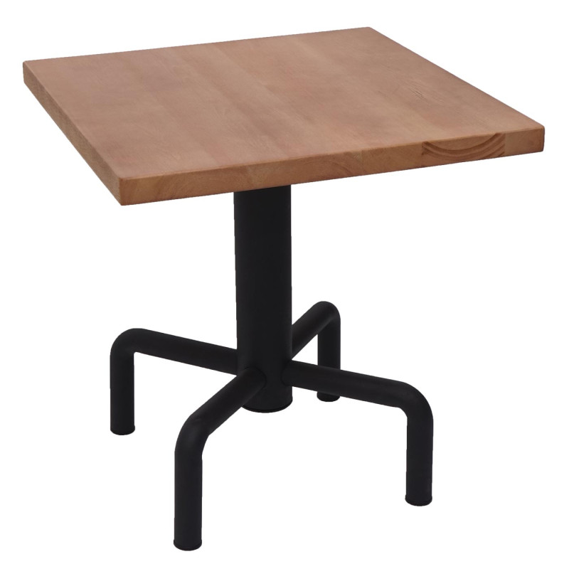 Table de bistrot table de bar, qualité gastronomique industrielle 73x70x70cm - couleur naturelle
