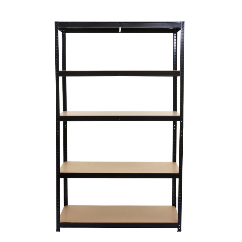 Etagère robuste pour rangement,acier,charge maximale 875 kg, 5 étagères - noir 200x120x60cm