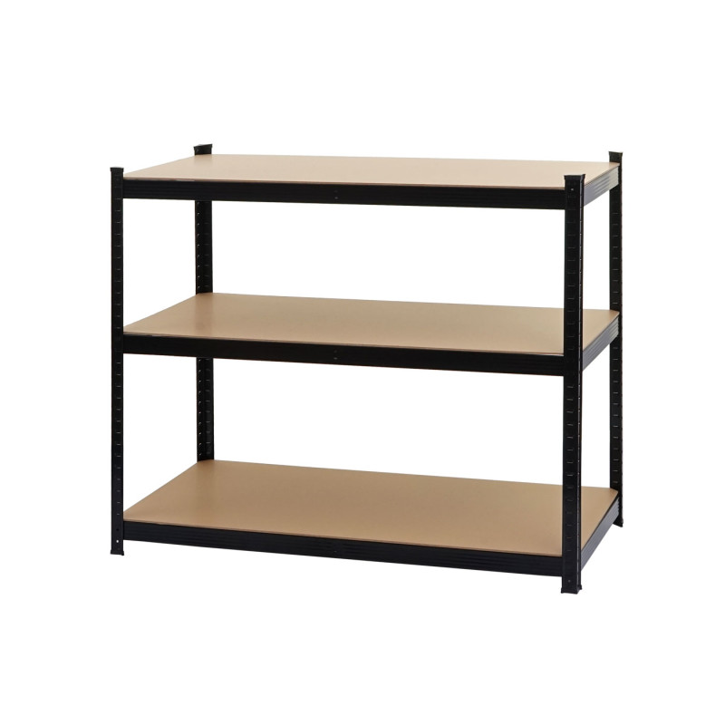 Etagère robuste pour rangement,acier,charge maximale 875 kg, 5 étagères - noir 200x120x60cm