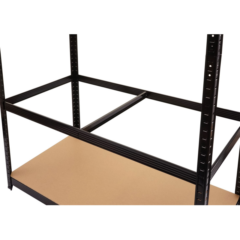 Etagère robuste pour rangement,acier,charge maximale 875 kg, 5 étagères - noir 200x120x60cm