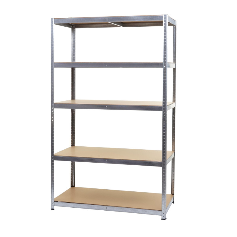 Etagère robuste pour rangement,acier,charge maximale 875 kg, 5 étagères - galvanisé 200x120x60cm