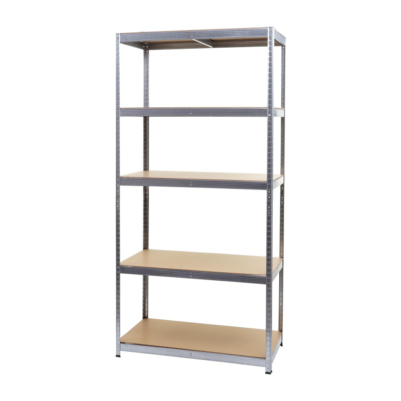 Etagère robuste pour rangement,acier,charge maximale 875 kg, 5 étagères - galvanisé 200x100x60cm