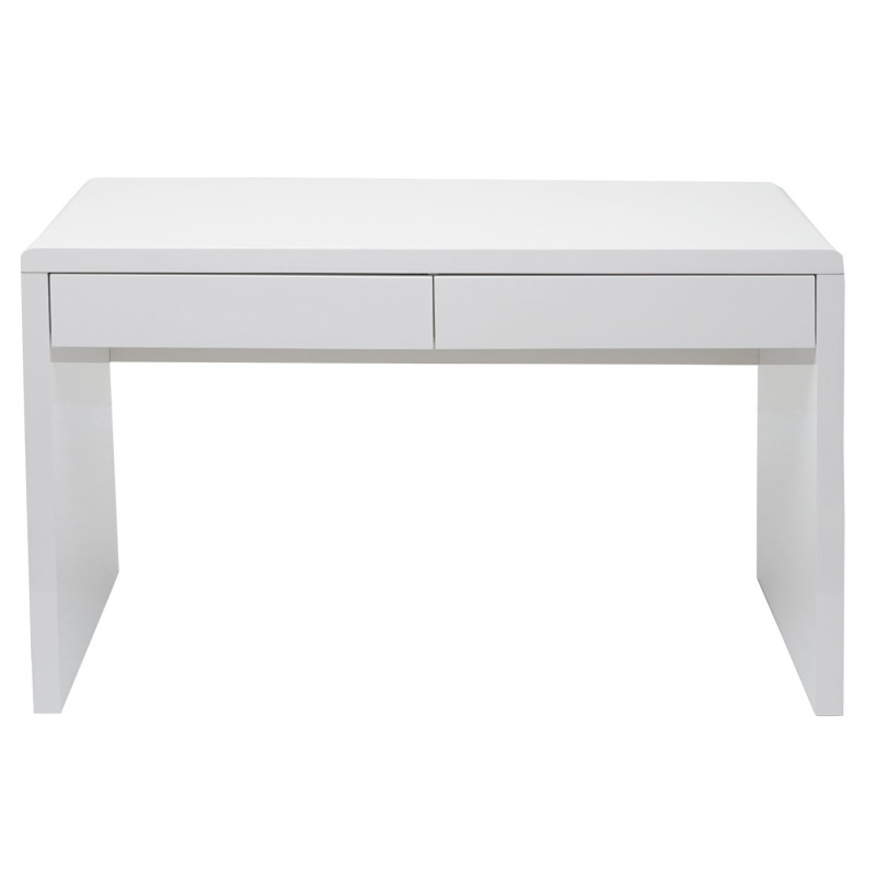 Coiffeuse coiffeuse table cosmétique, blanc brillant - 120x60cm