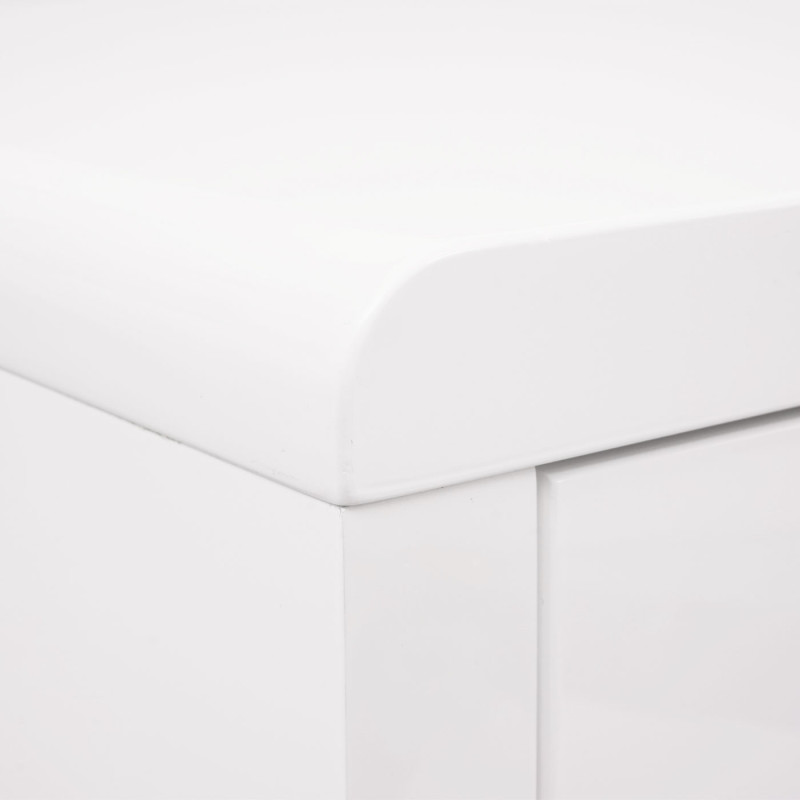 Coiffeuse coiffeuse table cosmétique, blanc brillant - 120x60cm