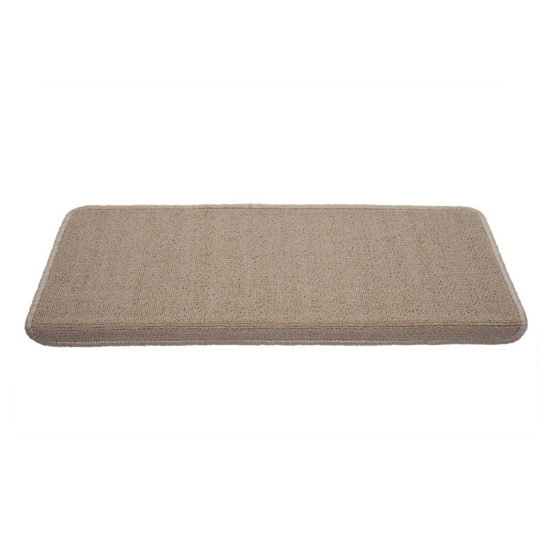 Lot de 15 tapis pour marches d'escalier protection d'escalier, 65x25cm - rectangulaire,crème-beige