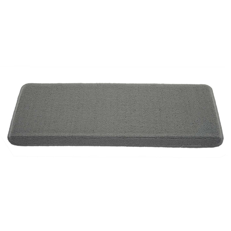 Lot de 15 tapis pour marches d'escalier protection d'escalier, 65x25cm - rectangulaire, gris