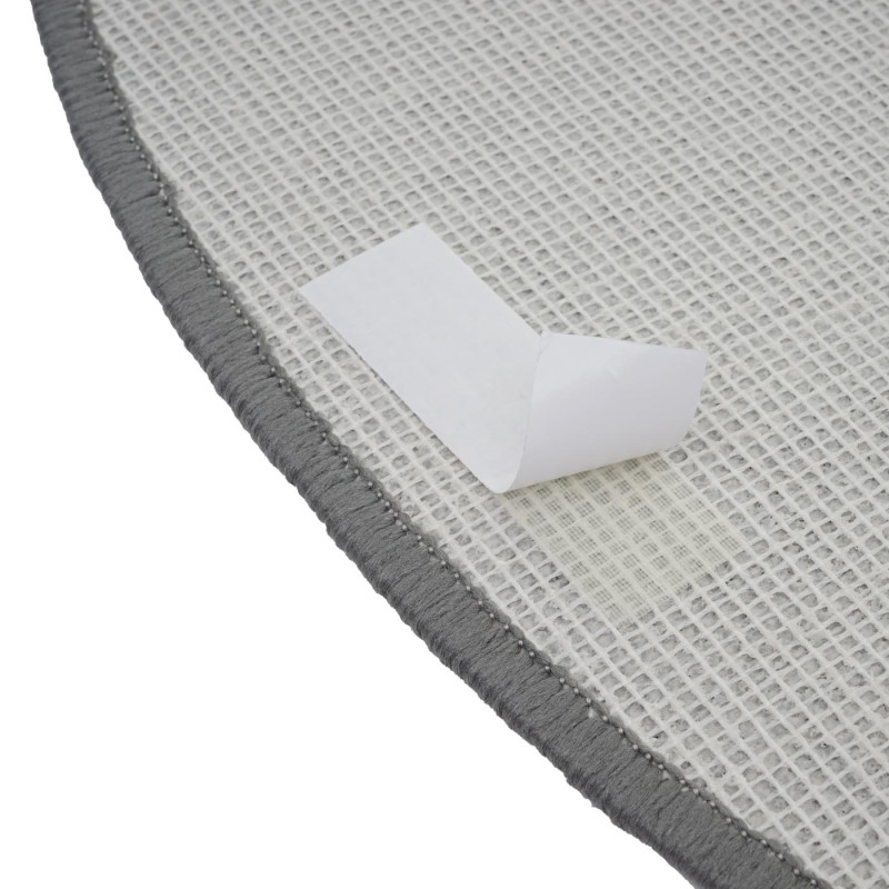 Lot de 15 tapis pour marches d'escalier protection d'escalier, 65x25cm - semi-circulaire, gris