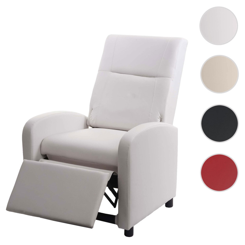 Fauteuil TV fauteuil inclinable, cuir synthétique pliable 99x70x75cm - noir