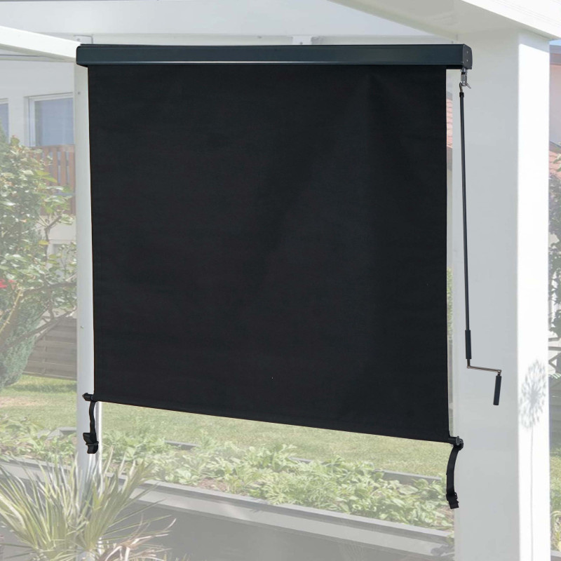 Store enrouleur vertical store extérieur, Protection anti-UV 50 - 250x180 cm, anthracite