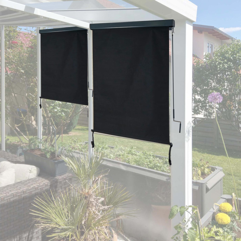 Store enrouleur vertical store extérieur, Protection anti-UV 50 - 250x180 cm, anthracite