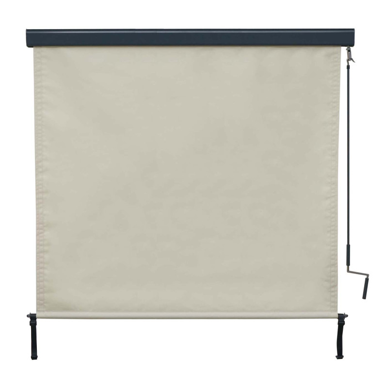 Store enrouleur vertical store extérieur, Protection anti-UV 50 - 250x180 cm, crème-beige