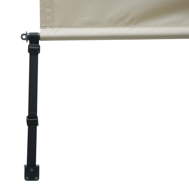 Store enrouleur vertical store extérieur, Protection anti-UV 50 - 250x180 cm, crème-beige