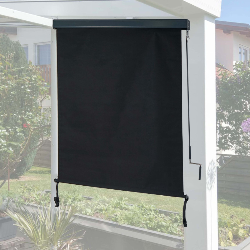 Store enrouleur vertical store extérieur, Protection anti-UV 50 - 250x140 cm, anthracite