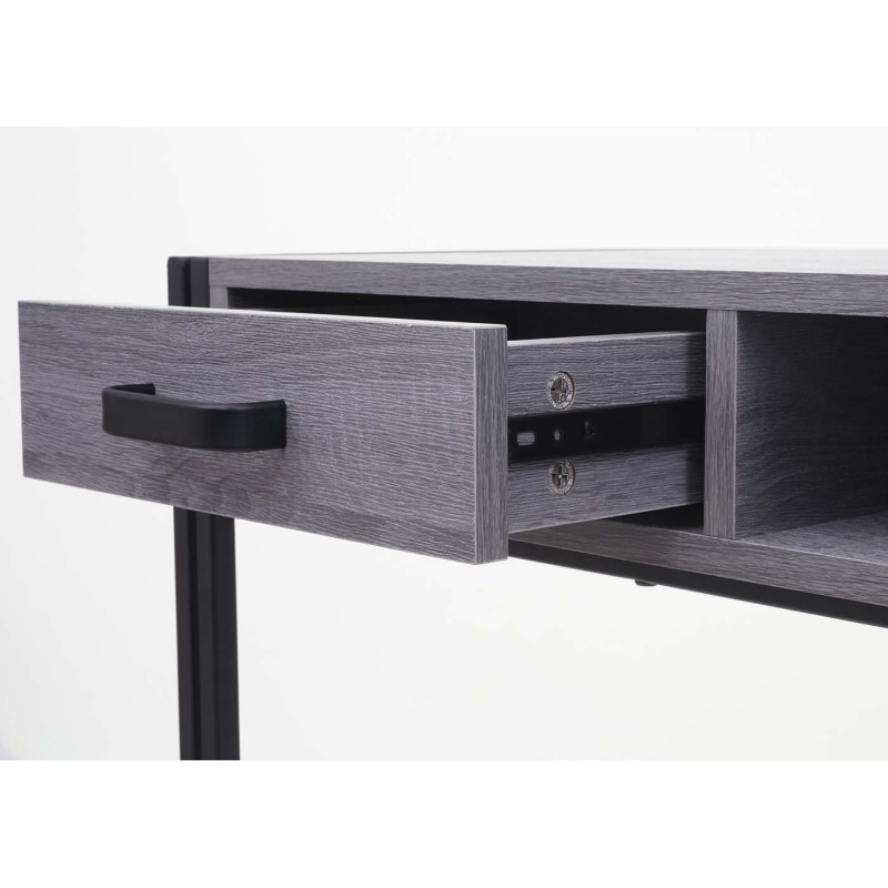 Bureau table pour ordinateur, structure 3D, 122x70cm - gris