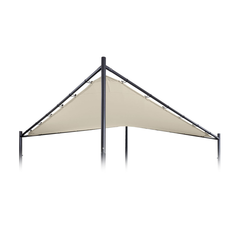 Enveloppe de rechange pour toit de pergola 3x3m polyester - crème