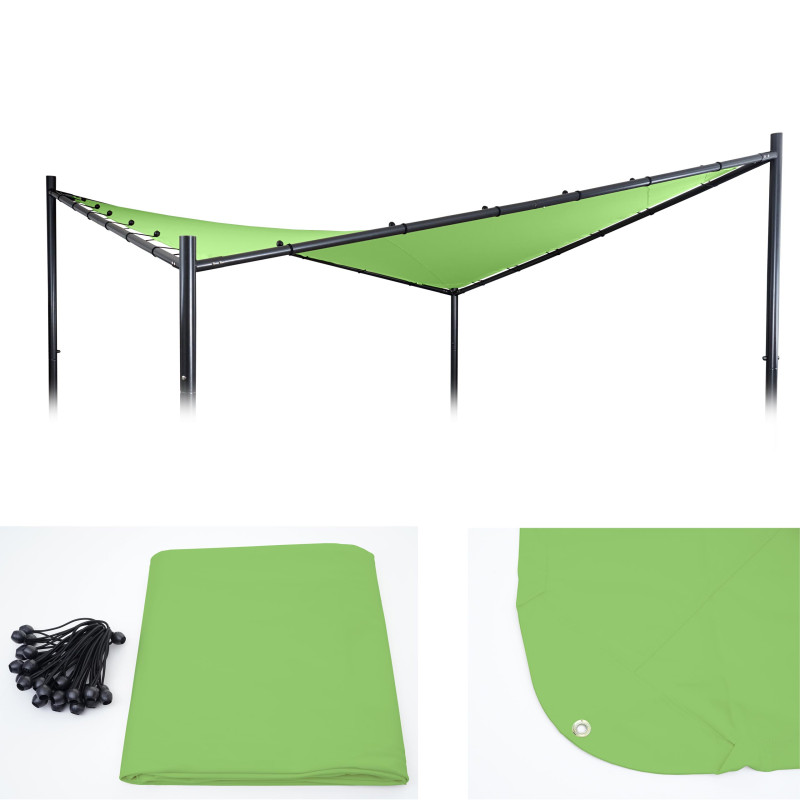 Enveloppe de rechange pour toit de pergola 3x3m polyester - vert