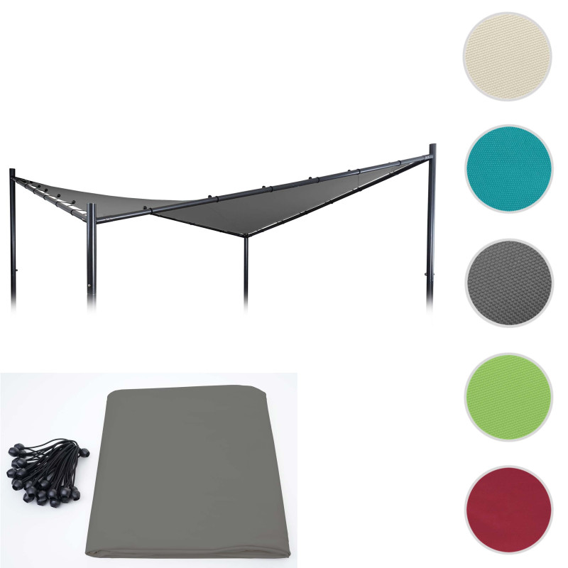 Enveloppe de rechange pour toit de pergola 3x3m polyester - anthracite