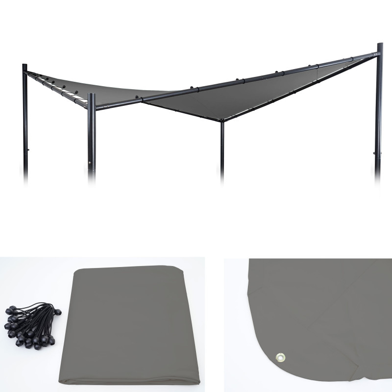 Enveloppe de rechange pour toit de pergola 3x3m polyester - anthracite