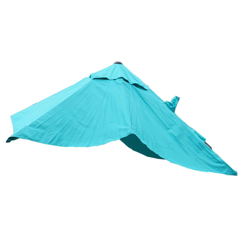 Revêtement pour parasol lumineux revêtement 3x3m (Ø4,24m) polyester 2,8kg - turquoise