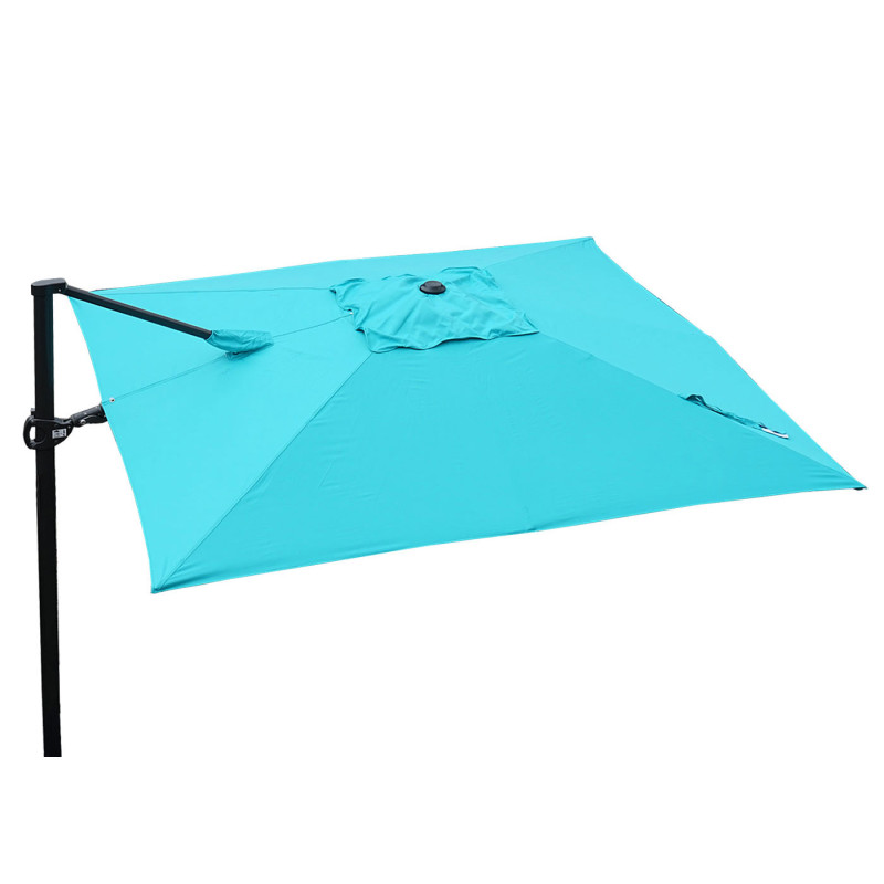 Revêtement pour parasol lumineux revêtement 3x3m (Ø4,24m) polyester 2,8kg - turquoise