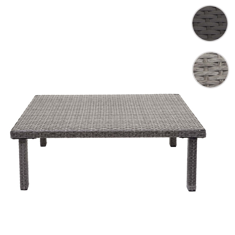 Table d'appoint en polyrotin table de jardin/balcon, gastronomie 80x50cm - gris
