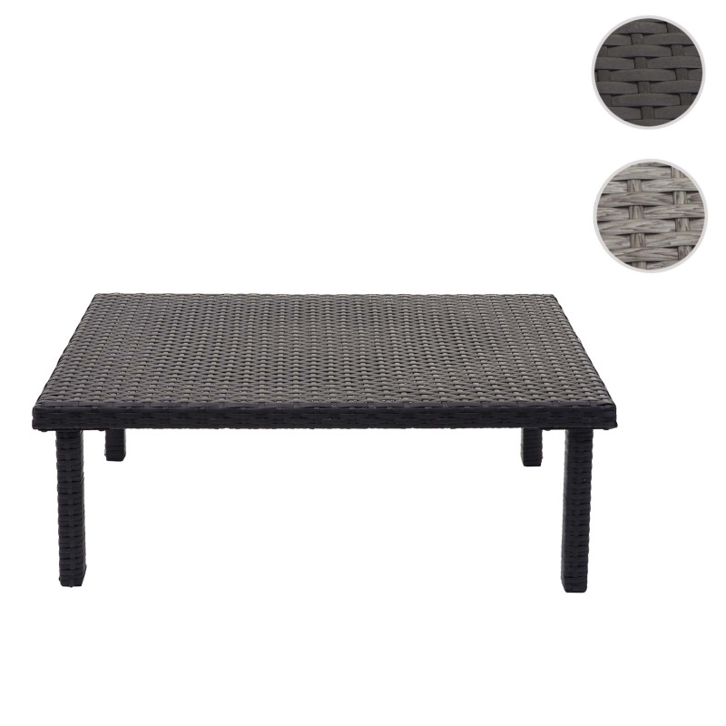 Table d'appoint en polyrotin table de jardin/balcon, gastronomie 80x50cm - noir