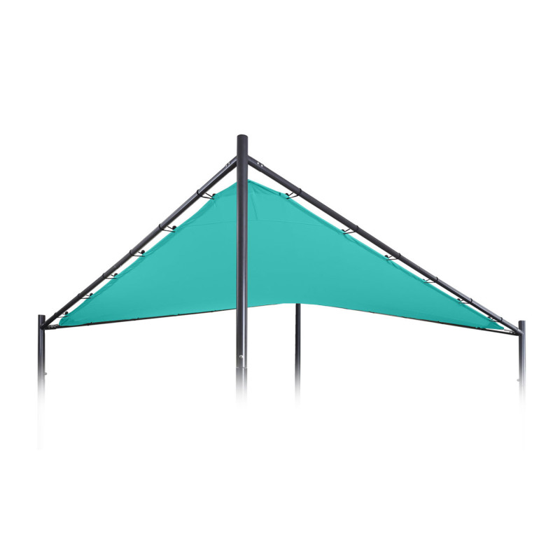 Enveloppe de rechange pour toit de pergola 4x4m polyester - turquoise