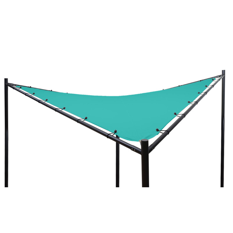 Enveloppe de rechange pour toit de pergola 4x4m polyester - turquoise