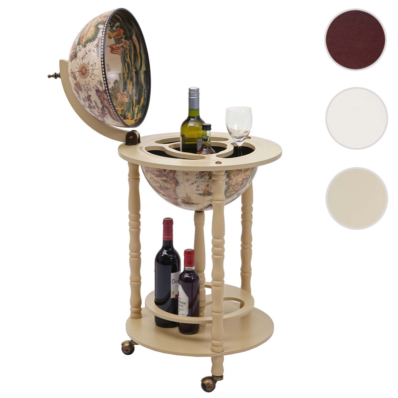 Porte-bouteilles Globe Porte-bouteilles Porte-vin Ø 33cm enroulable - brun naturel