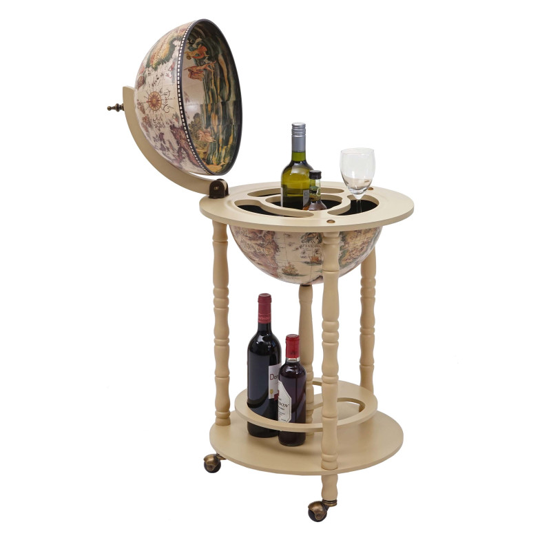 Porte-bouteilles Globe Porte-bouteilles Porte-vin Ø 33cm enroulable - brun naturel