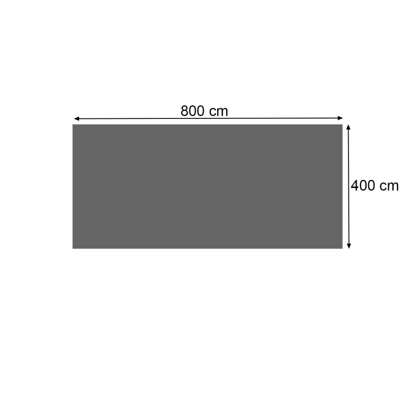 Revêtement pour piscine/pool, bâche thermique/solaire, épaisseur: 200 µm - rectangulaire, 8x4 m, noir