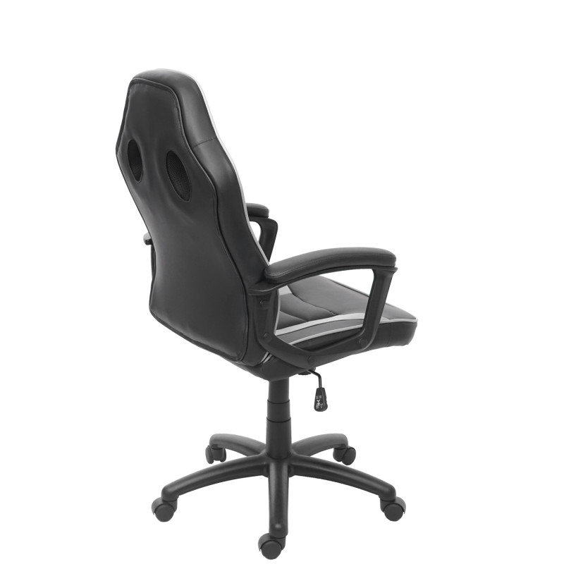 Chaise de bureau chaise pivotante, fauteuil directorial, similicuir - noir/gris
