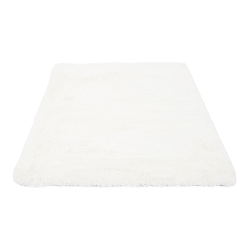 Tapis Shaggy tapis à poils longs, tissu/textile doux et moelleux 230x160cm - blanc