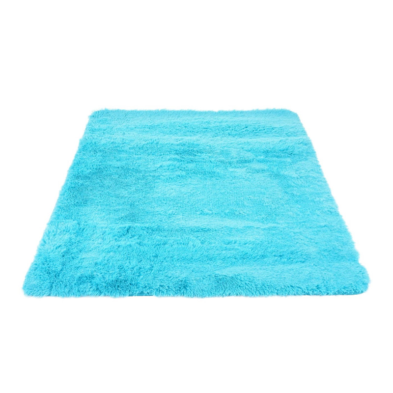 Tapis Shaggy tapis à poils longs, tissu/textile doux et moelleux 230x160cm - turquoise