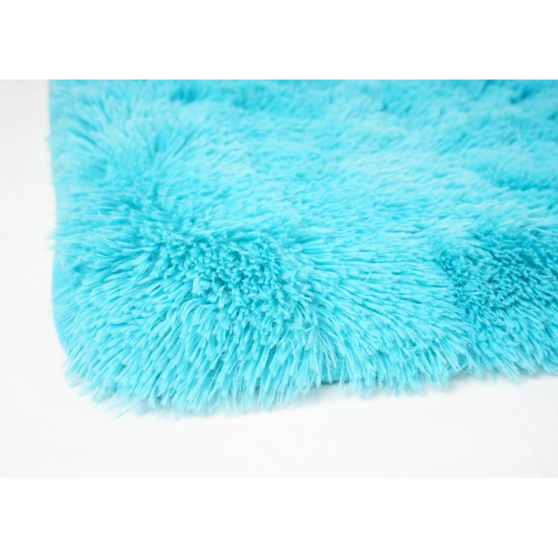 Tapis Shaggy tapis à poils longs, tissu/textile doux et moelleux 230x160cm - turquoise