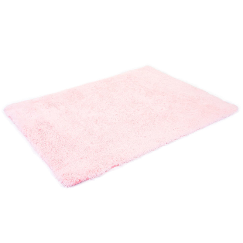 Tapis Shaggy tapis à poils longs, tissu/textile doux et moelleux 230x160cm - rose