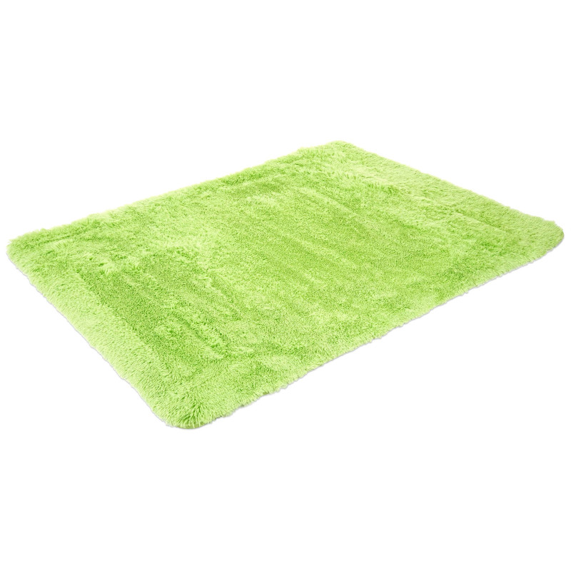 Tapis Shaggy tapis à poils longs, tissu/textile doux et moelleux 200x140cm - vert clair