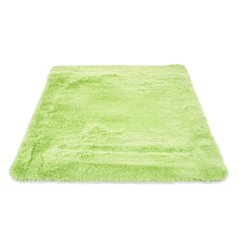 Tapis Shaggy tapis à poils longs, tissu/textile doux et moelleux 200x140cm - vert clair