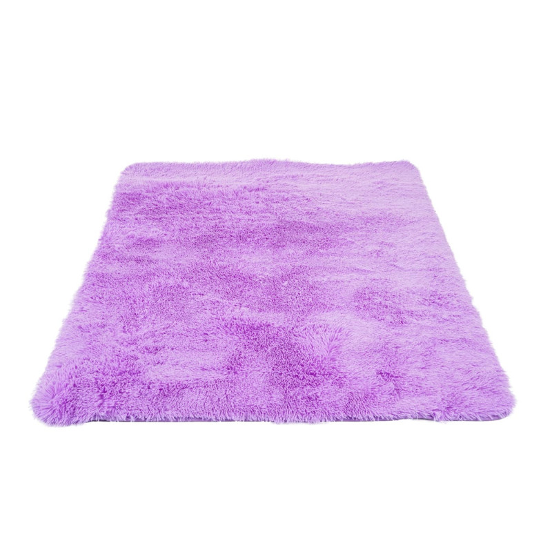 Tapis Shaggy tapis à poils longs, tissu/textile doux et moelleux 200x140cm - violet