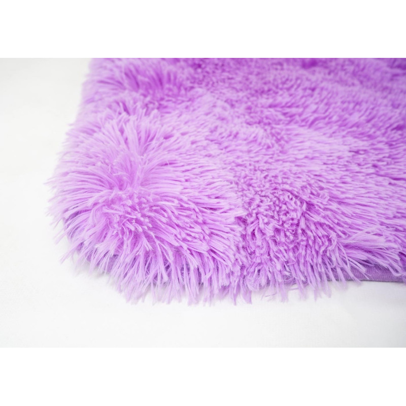 Tapis Shaggy tapis à poils longs, tissu/textile doux et moelleux 200x140cm - violet