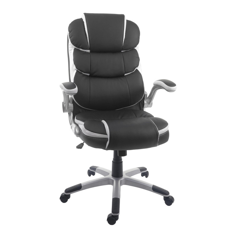 Chaise de bureau chaise pivotante, fauteuil directorial, similicuir - noir