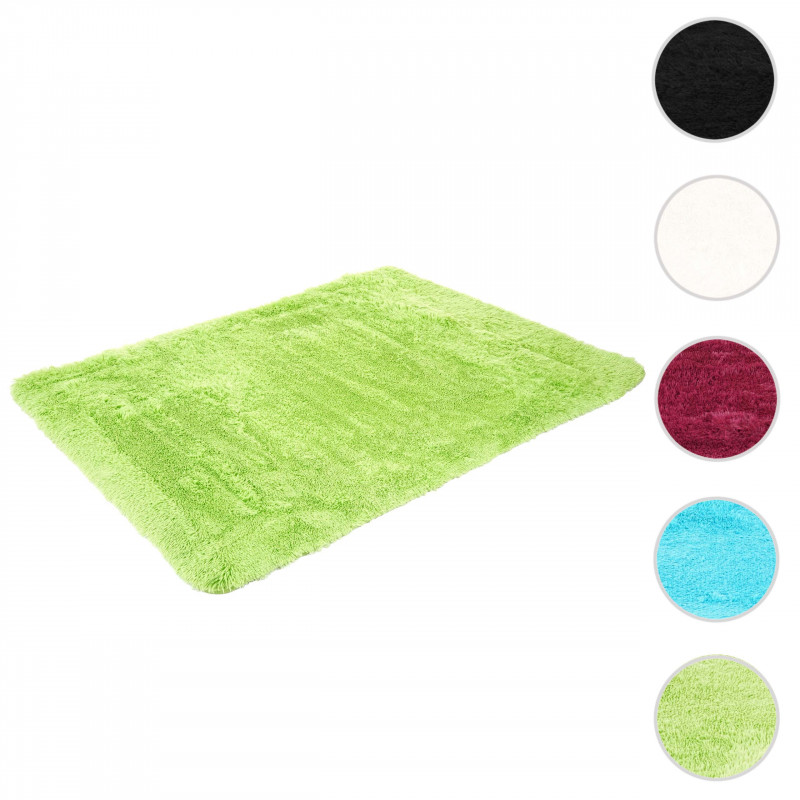 Tapis à poils longs harmony vert clair