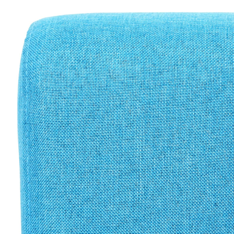 6x chaise de salle à manger fauteuil lounge, tissu/textil - pétrole