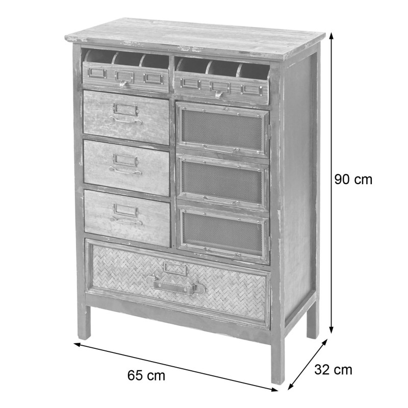 Placard de pharmacien commode, bois massif de sapin, vintage, style shabby 90x65x32cm